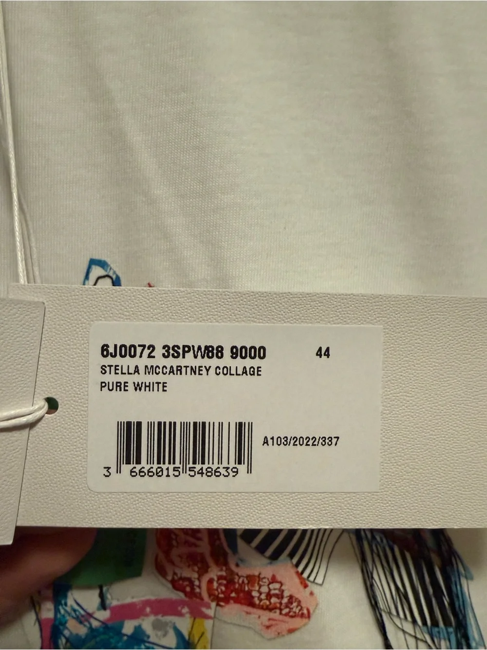 Stella McCartney Logo Graphic 3D Fringe Colorful White Cotton T-Shirt NEW - Picture 12 of 13
